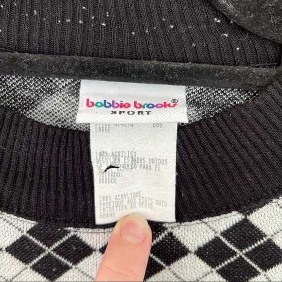 Vintage 90’s black white checkered print - Picture 4 of 5